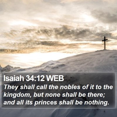 Isaiah 34:12 WEB Bible Verse Image
