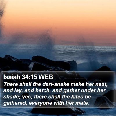 Isaiah 34:15 WEB Bible Verse Image