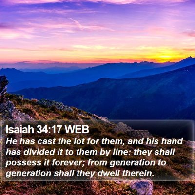 Isaiah 34:17 WEB Bible Verse Image
