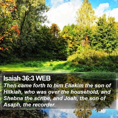 Isaiah 36:3 WEB Bible Verse Image