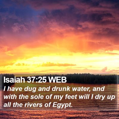 Isaiah 37:25 WEB Bible Verse Image