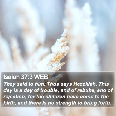 Isaiah 37:3 WEB Bible Verse Image