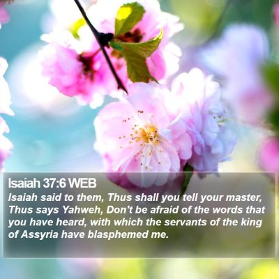 Isaiah 37:6 WEB Bible Verse Image