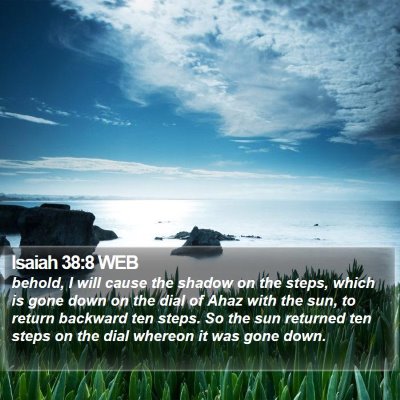 Isaiah 38:8 WEB Bible Verse Image