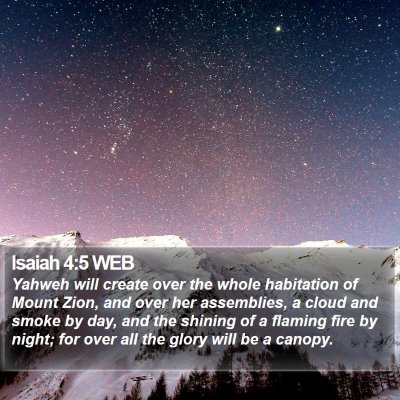 Isaiah 4:5 WEB Bible Verse Image