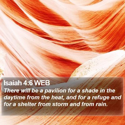 Isaiah 4:6 WEB Bible Verse Image
