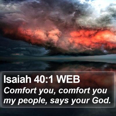 Isaiah 40:1 WEB Bible Verse Image