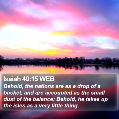 Isaiah 40:15 WEB Bible Verse Image