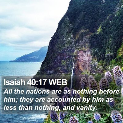 Isaiah 40:17 WEB Bible Verse Image