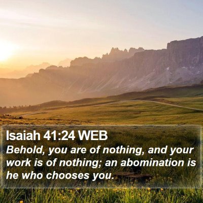 Isaiah 41:24 WEB Bible Verse Image