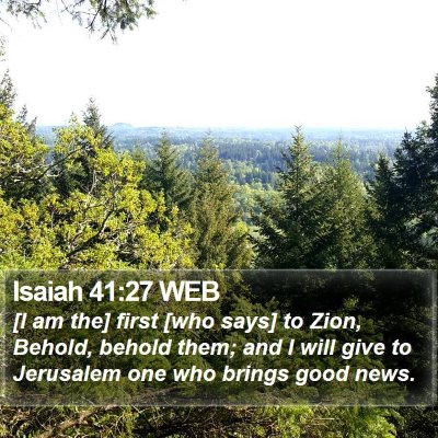 Isaiah 41:27 WEB Bible Verse Image