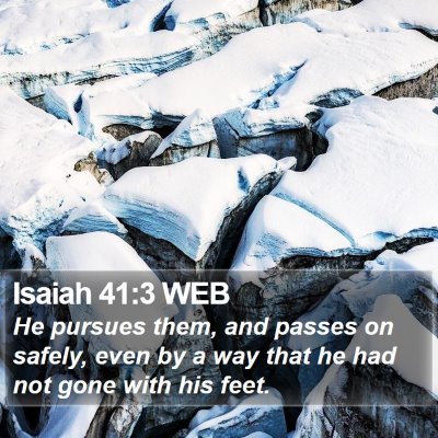 Isaiah 41:3 WEB Bible Verse Image