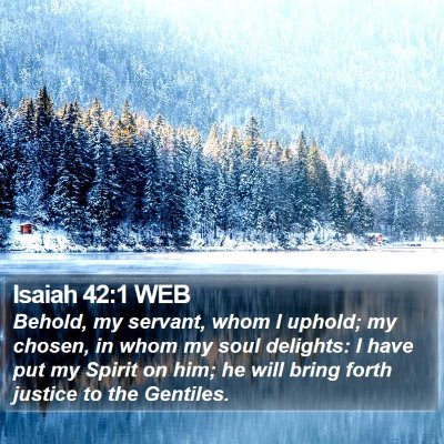 Isaiah 42:1 WEB Bible Verse Image