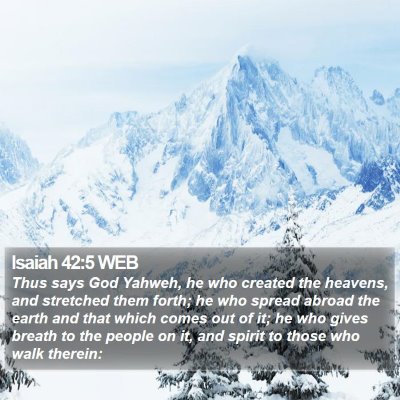 Isaiah 42:5 WEB Bible Verse Image