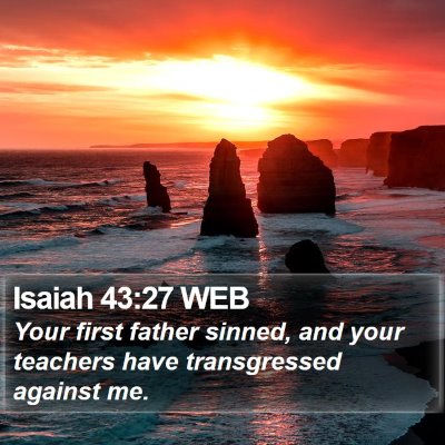 Isaiah 43:27 WEB Bible Verse Image