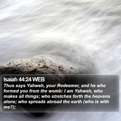 Isaiah 44:24 WEB Bible Verse Image