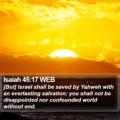 Isaiah 45:17 WEB Bible Verse Image