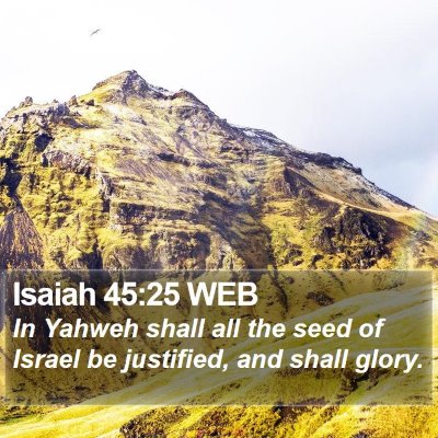 Isaiah 45:25 WEB Bible Verse Image