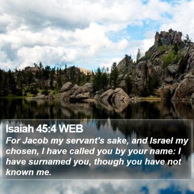 Isaiah 45:4 WEB Bible Verse Image