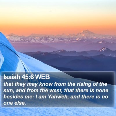 Isaiah 45:6 WEB Bible Verse Image