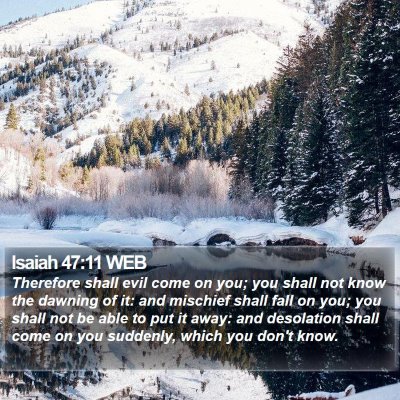 Isaiah 47:11 WEB Bible Verse Image