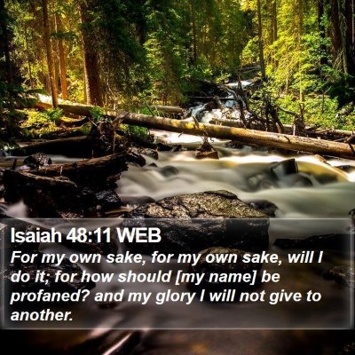 Isaiah 48:11 WEB Bible Verse Image