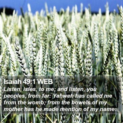 Isaiah 49:1 WEB Bible Verse Image