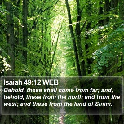 Isaiah 49:12 WEB Bible Verse Image