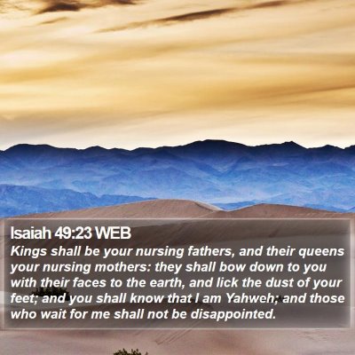 Isaiah 49:23 WEB Bible Verse Image