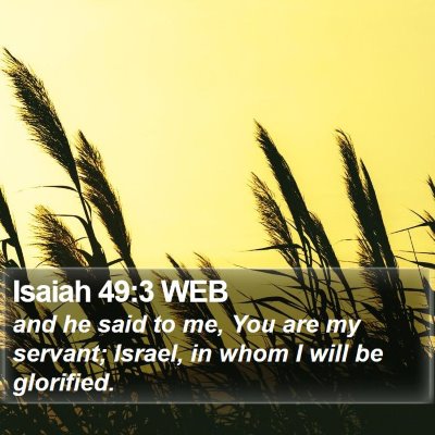 Isaiah 49:3 WEB Bible Verse Image