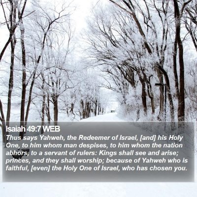 Isaiah 49:7 WEB Bible Verse Image
