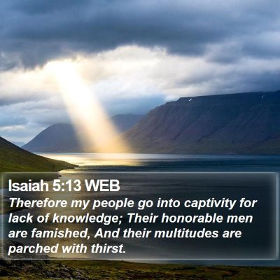 Isaiah 5:13 WEB Bible Verse Image