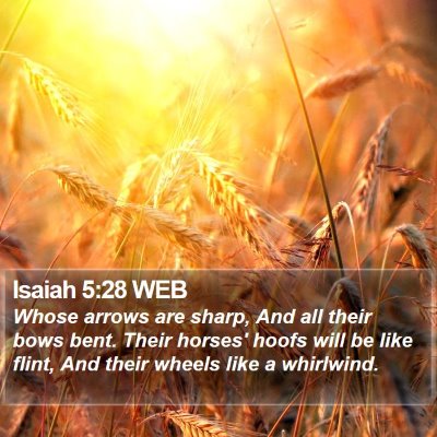 Isaiah 5:28 WEB Bible Verse Image