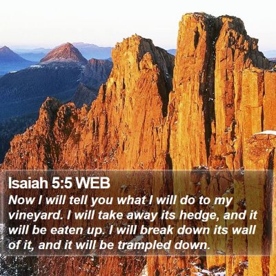 Isaiah 5:5 WEB Bible Verse Image