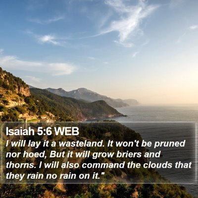 Isaiah 5:6 WEB Bible Verse Image