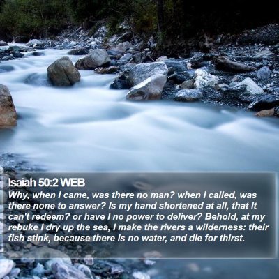 Isaiah 50:2 WEB Bible Verse Image