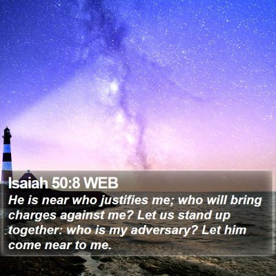 Isaiah 50:8 WEB Bible Verse Image