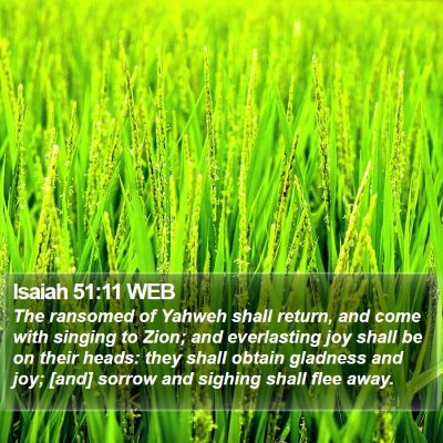Isaiah 51:11 WEB Bible Verse Image