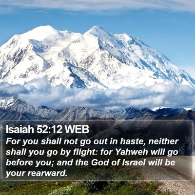 Isaiah 52:12 WEB Bible Verse Image