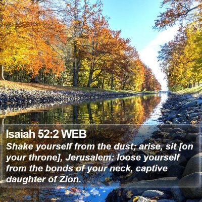 Isaiah 52:2 WEB Bible Verse Image