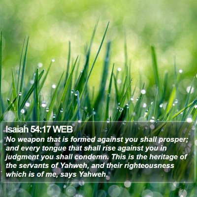 Isaiah 54:17 WEB Bible Verse Image