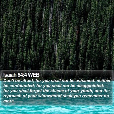 Isaiah 54:4 WEB Bible Verse Image
