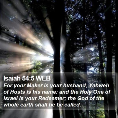 Isaiah 54:5 WEB Bible Verse Image