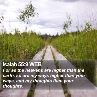 Isaiah 55:9 WEB Bible Verse Image