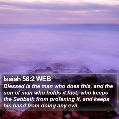 Isaiah 56:2 WEB Bible Verse Image