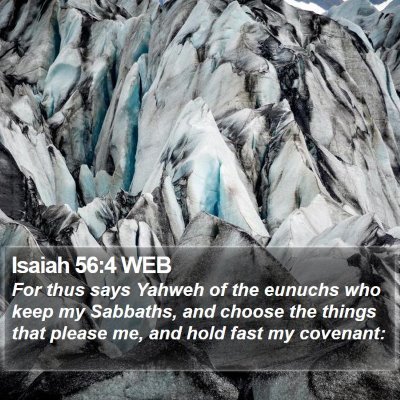 Isaiah 56:4 WEB Bible Verse Image