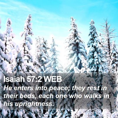 Isaiah 57:2 WEB Bible Verse Image
