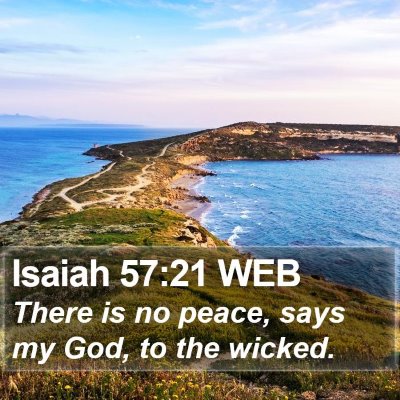 Isaiah 57:21 WEB Bible Verse Image