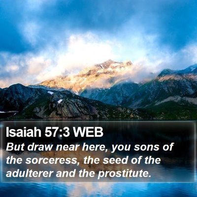 Isaiah 57:3 WEB Bible Verse Image