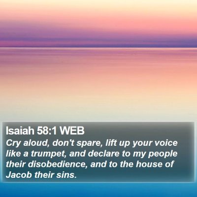 Isaiah 58:1 WEB Bible Verse Image